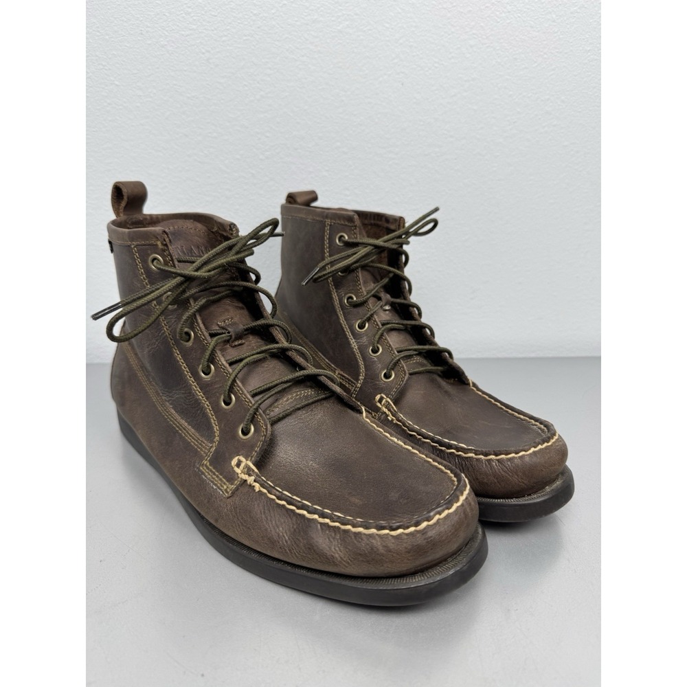 Eastland Seneca Chukka Boots Mens 12 D Bomber Brown Leather Casual Moc Toe Shoes